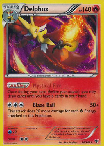 Pokemon Card - XY 26/146 - DELPHOX (ALTERNATE holo-foil) - NM/Mint