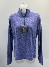 NWT Nike Running 1/4 Zip Dri Fit Performance Blue Jacket Womens Size Small