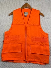 Sports Afield Men's Small Blaze Orange Hunting Vest Full Zip Safety Pockets