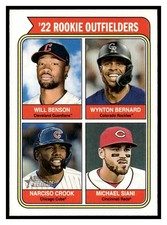 2023 Topps Heritage #494 Will Benson Wynton Bernard Narciso Crook Siani SP RC