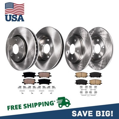 Front Rear Rotors Brake Pads for Lexus RX330 RX350 RX400h Toyota Highlander 