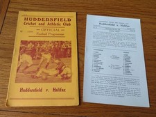 Huddersfield v Halifax Rugby League Programme Postponed 1963 1964