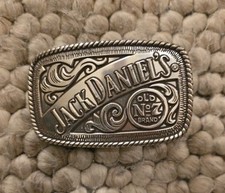 VINTAGE JACK DANIELS SILVER OLD NO7 BELT BUCKLE