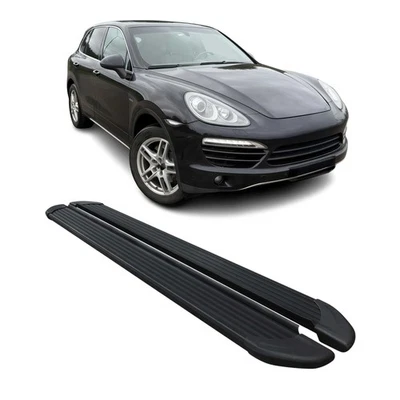 Marchepieds Latéraux pour Porsche Cayenne 2010-2017 Noir Aluminium 2Pcs - Photo 1/4