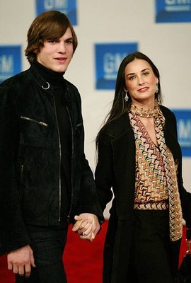 Ashton Kutcher Demi Moore at GM Rocks Award Season With Cars Stars- Old Photo 2