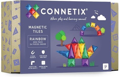 CONNETIX Magnetfliesen Regenbogen Mini Pack, 24 Stück