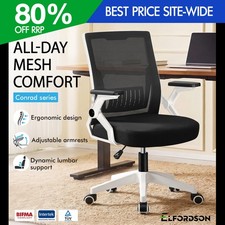 ELFORDSON Mesh Office Chair Adjustable Armrest Padded Swivel Tilt Game Computer