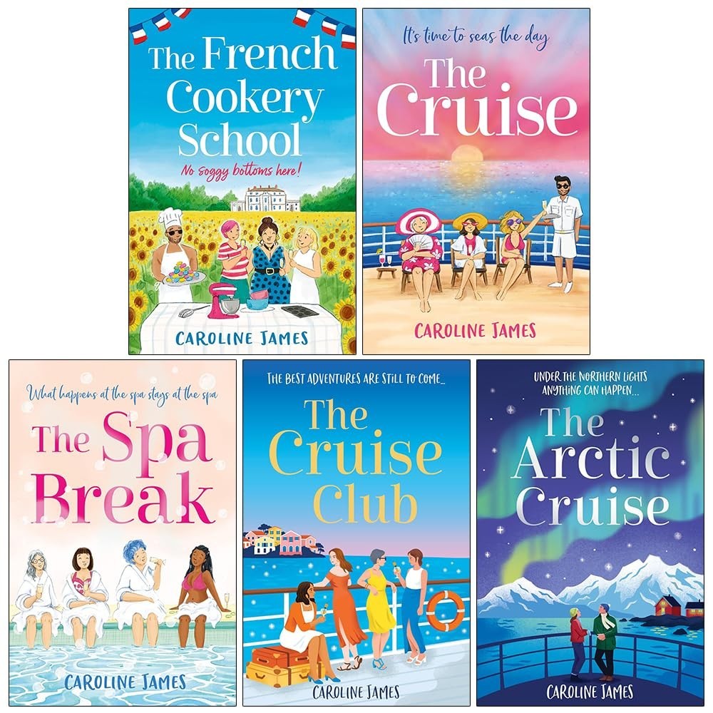 Caroline James Collection 5 Books Set Spa Break,French Cookery School, Cruise - Image 2
