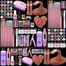 Acryl-Nagel-Set f&uuml;r Anf&auml;nger mit allem: Nagel-Acrylpulver-Fl&uuml;ssigkeitsset mit 3