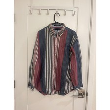 Vintage Tommy Hilfiger Men's Dress Shirt Striped Retro 90s Preppy