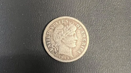 1909-S BARBER SILVER DIME ~ GOOD ~NICE COIN~ 90% SILVER Extremely Rare!