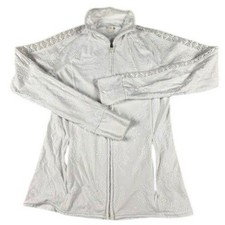 Lilly Pulitzer Jacket Womens S Luxletic White Jacquard Lace Full Zip Mock Neck