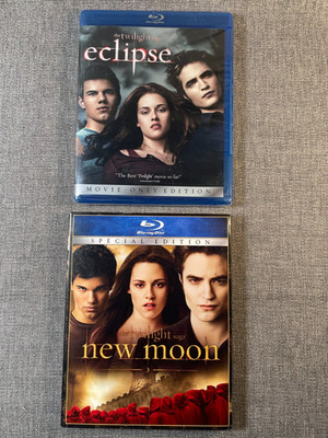 Twilight Saga: New Moon + Eclipse Blu-ray Lot of 2 Films Sealed Brand NEW