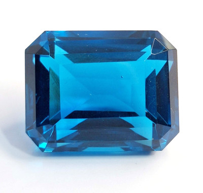 Emerald Cut 46-48 Ct Indicolite Tourmaline Lab Created Loose Gemstone SP574