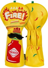 Funny Golf Driver Head Cover - Taco Fire Chili Sauce Pattern