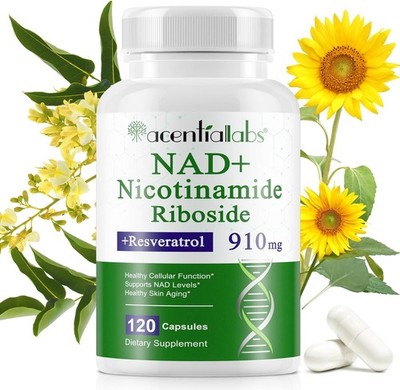 NAD+ Liposomal 910mg 120 Kapseln Resveratrol Quercetin Booster Vegan