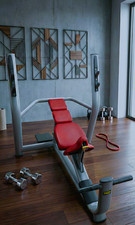 Panca Inclinata Selection Technogym Telaio Antracite Silver  RED 189 × 126 × 152