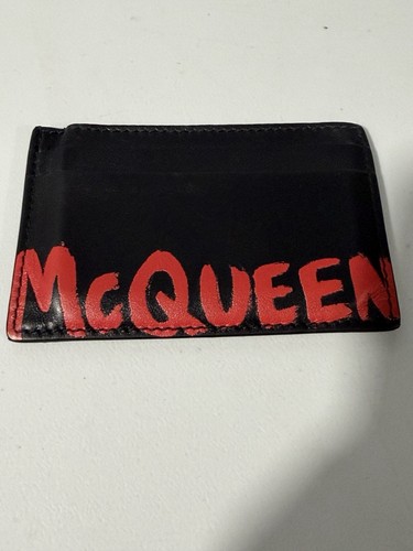 MCQ by Alexander McQueen Unisex Red Logo Card Holder / Wallet
