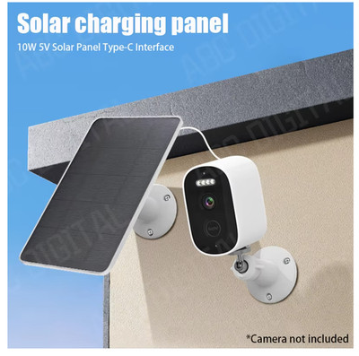 Solarpanel für CCTV-Überwachungskamera Typ-C Anschluss Ladegerät Outdoor 10W5V