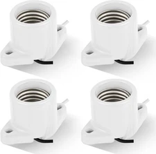 4 Pcs E26 Light Socket Porcelain Lamp Holder Medium Keyless Threaded... 