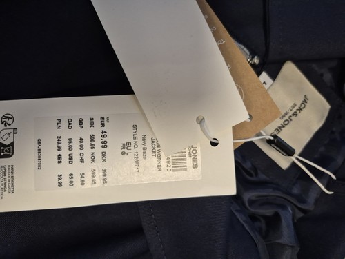 JACK & JONES Men's Jjwinson Worker Jacket, Navy Size L - Picture 10 of 11