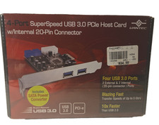 Vantec 4 Port USB 3.0 PCIe with Internal 20 pin Host Card UGT-PC345 