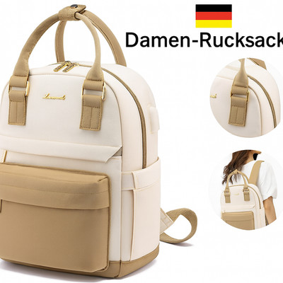 LOVEVOOK Rucksack Damen Klein, Wasserdicht Cityrucksack Handtasche 2 in 1 mit US