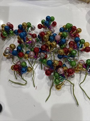 Vintage Adler Christmas 1960 s Rainbow Mercury Glass Ball  16 Clusters!!