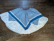 Vintage Jeri Bee Square Dance Circle Skirt Rockabilly Gingham Size XL Lace USA
