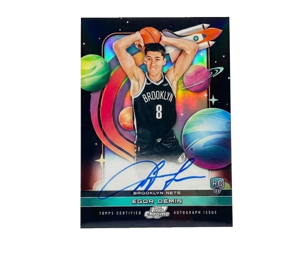 🔌2025-26 Cosmic Chrome Egor Demin First Flight RC Refractor Auto SP~80 HEAT