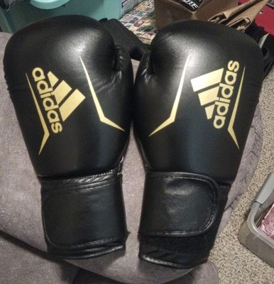 Adidas Speed 50 L14oz Training Boxing Gloves Black/Gold Kick/Boxing Gloves 12oz