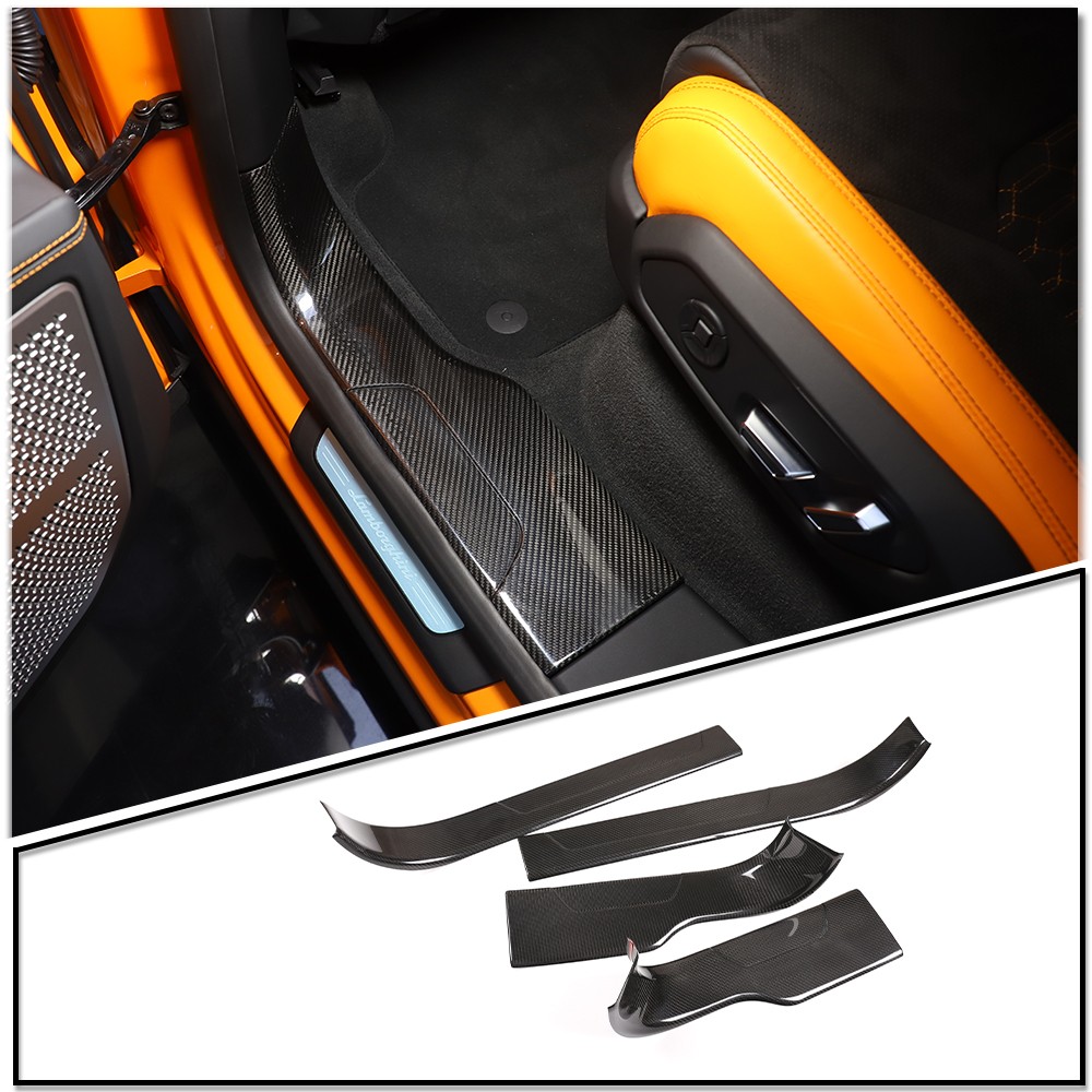 For Lamborghini URUS 2018-2023 Carbon Fiber Inner Door Sill Protector Trim Strip