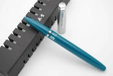 Blue 138mm Wing Sung 601 Steel Cap Vacumatic Fountain Pen F Nib 0.5mm Ink Pen f