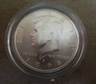 1998-S JOHN F. KRNNEDY "MATTE" SILVER HALF DOLLAR. IN CAPSULE, UNCIRCULATED.
