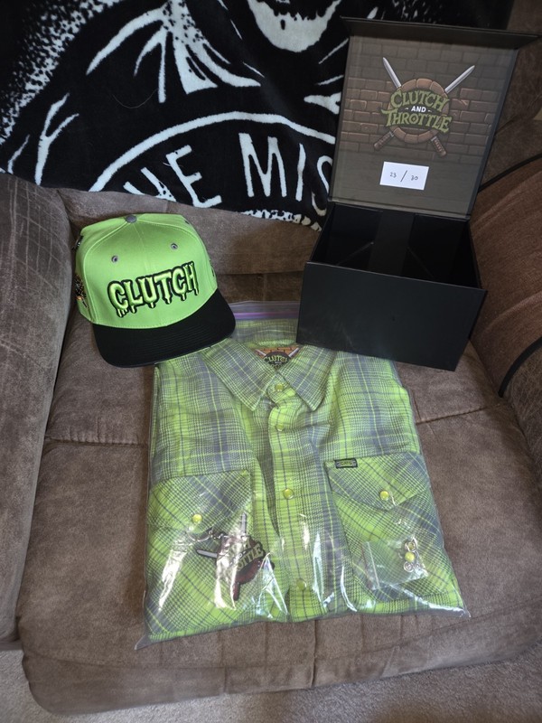Clutch  And Throttle  Gear Xl OOZE FLANNEL SHIRT AN MUTANT HAT LIKE HALES Dixxon