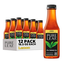 Iced Tea, Sweetened Lemon, Real Brewed Tea, 18.5 Fl Oz Bottles Pack of 12