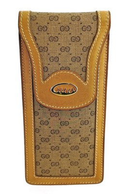 Authentic GUCCI GG Micro Monogram Eyeglasses Miscellaneous Case Pouch Italy