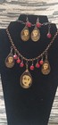 Mime Mask Jewelry Necklace Earrings Clown Face — photo 5
