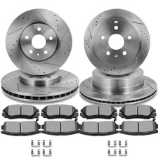 Front Rear Brake Ceramic Pads Rotors Fits Chevrolet For Equinox 2010 - 2017