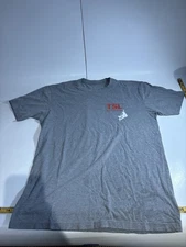 men’s Grey Tech Safety Lines Working T-Shirt Gray rescue Training Large