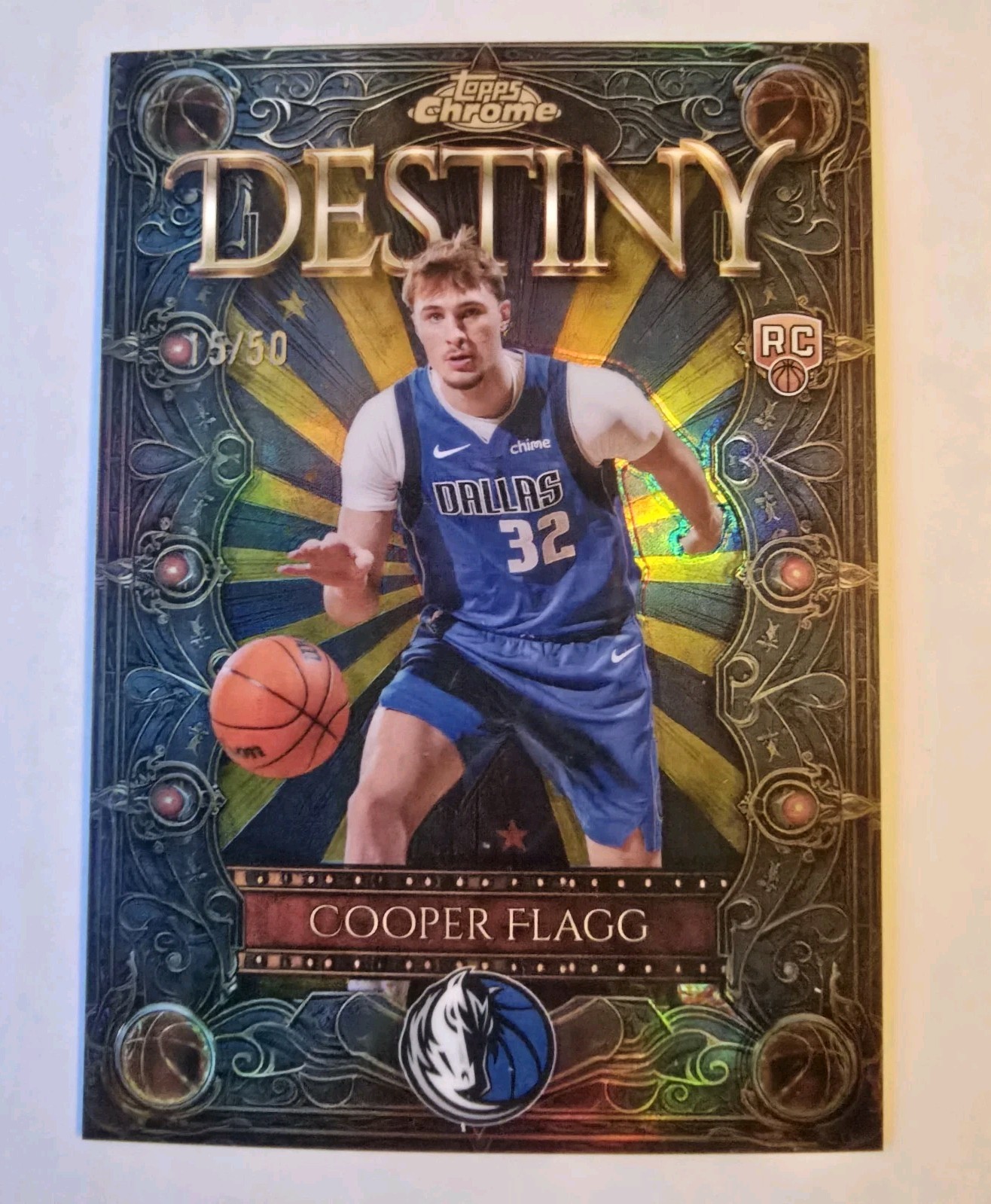 2025-26 Topps Chrome Destiny GOLD #D-1 RC Cooper Flagg 15/50 Mavs - RARE