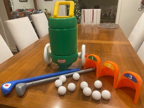 Fisher Price Little Tikes Golf Caddy Set 3-6 Kids Child Play Tiger Woods Vintage