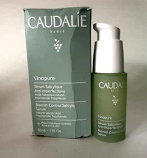 Caudalie Vinopure Natural Salicylic Acid Pore Minimizing Serum 1 oz/30ml Boxed