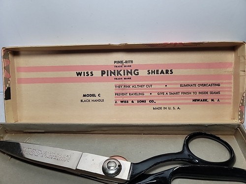 Vintage Wiss Zackenschere schwarzer Griff Modell C - 9" - Made in USA - Bild 3 von 9
