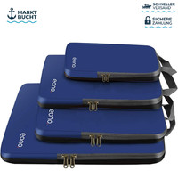 PackwüRfel Set Komprimierbar GepäCk Organizer 4-Teilig Navy FüR Rucksack Koffer