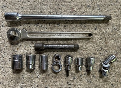 Vintage Zerem No.541/1. 1/2'' Antrieb Steckschlüssel Ratschengriff und 10 Zubehörteile. 