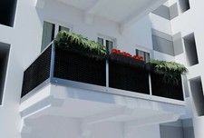 Hochwertige Technorattan Sichtschutzmatten 1200 g/m² für Balkon Garten Terrasse