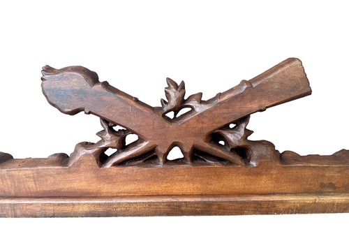 RARE Large Antique French Carved Walnut Wood Pediment, Louis XVI style - Picture 12 of 12