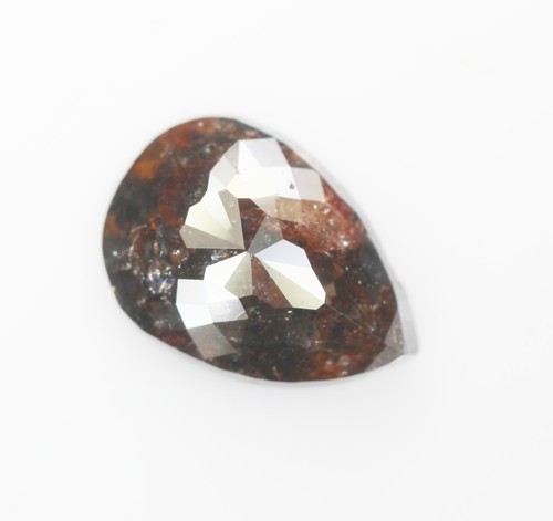 2.56 Ct Natural Loose Pear Diamond Brown Color Pear Cut rustic Diamond For Ring - Picture 3 of 10