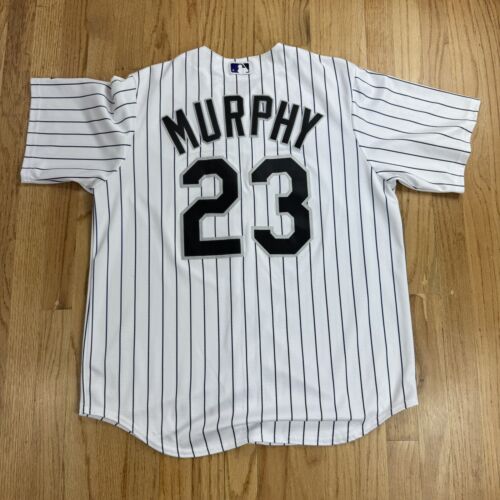 Maglia Majestic Coolbase Colorado Rockies Murphy #23 taglia grande spilla a righe - Foto 11 di 11